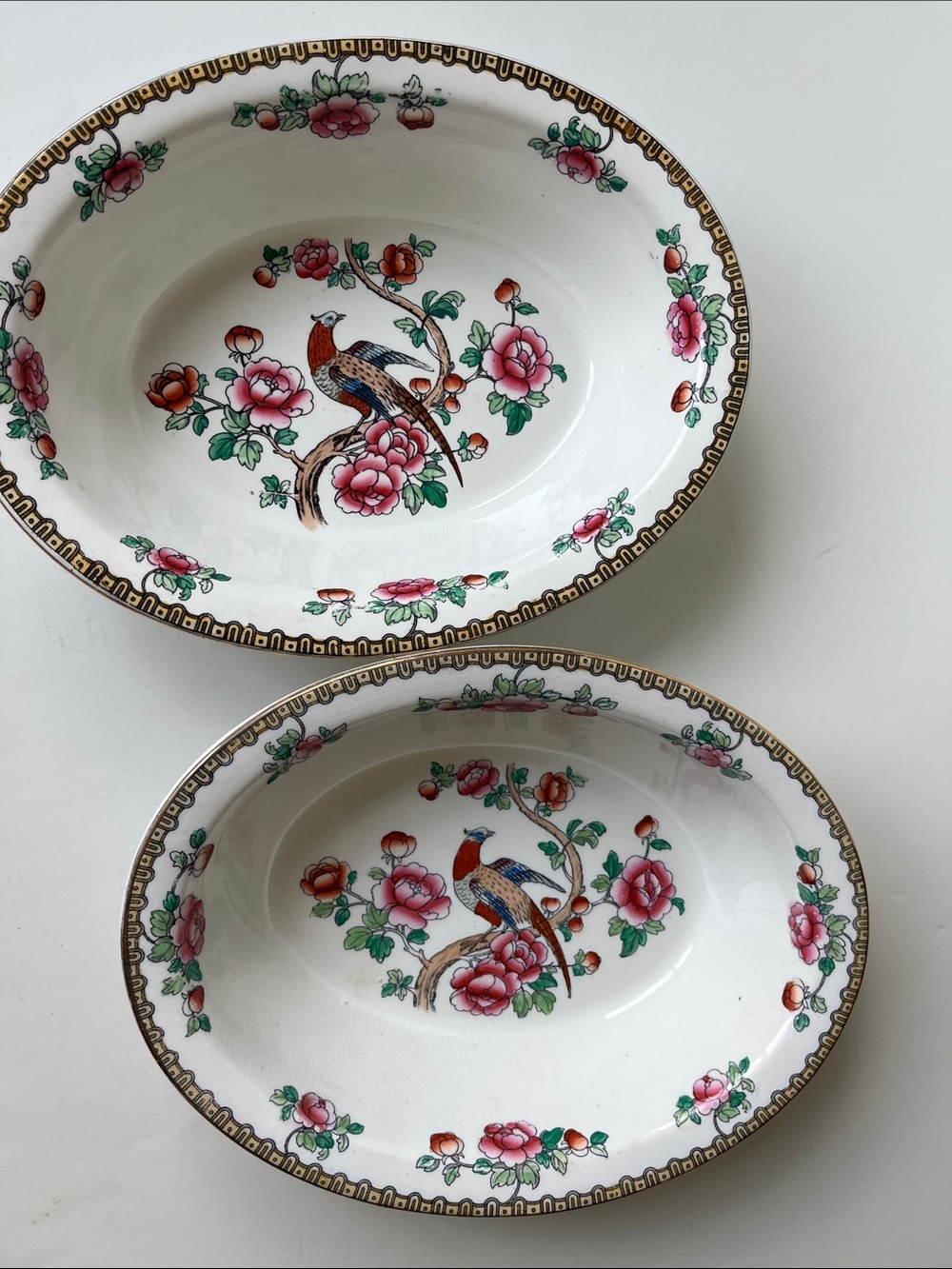 Whieldon Ware “Pheasant” bowls F.Winkle & CO. LTD England
